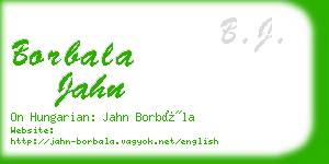 borbala jahn business card